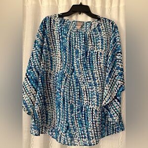Chico’s blue flow top. Sz. S/M